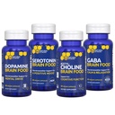 NATURAL STACKS Brain Food Bundle - für Motivation, kognitive Funktion, positive Stimmung und Entspannung* - Brain Supplements für Erwachsene - 240 Gesamtkapseln