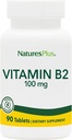 Natures Plus Vitamin B2 (Riboflavin) - 100 mg, 90 vegetarische Tabletten - Natürliche Energie und Stoffwechsel Booster, fördert Gesamtgesundheit - Glutenfrei - 90 Servierungen