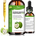 Wachsende organische Soursop Graviola Flüssigkeitstropfen,Sour SOP Bitters Flüssigkeit für Zellunterstützung & Regeneration, Immune Boost, Leber und Schlaf, pflanzliche Güte, Zucker/Gluten frei, natürliche Geschmack, 2 Fl Oz