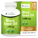 Schwarzes Saatgut Öl Kapseln 1400mg, 180 Softgels, 3 Monate Versorgung - Kaltgepresste Nigella Sativa, Rich in Omega 6, 9 & TQ, Schwarzes Cumin Seed Öl, Immununterstützung, Gelenke und Verdauung