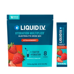 Liquid I.V.® Hydration Multiplier - Erdbeere | Elektrolytpulver-Getränkmischung | 1 Packung (16 Servierungen)