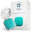 Livia Menstrual Pain Relief Device, Blue-Green – Off-Switch für Periodenschmerzen – Tragbar & diskret – wiederaufladbar, bis zu 12 Stunden Batterie – Komplettset mit Stick-On Pads – Der Go-to Travel Partner
