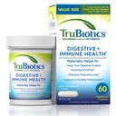 TruBiotics Probiotics for Digestive & Immune Health, unterstützt Regularität & hilft, Abdominalstörungen, Gas & Bloating, 2 klinisch untersuchte probiotische Straine, Plus Prebiotics, 60 Kapseln