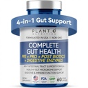 4-in-1 Gut Health Support – Präbiotika + Probiotika + Postbiotika + Verdauungsenzyme – DE111 Spore Probiotic for Digestive Support & Bloating – Non-GMO, Made in USA – 60 Veggie Kapseln