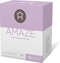HEALHTY Home Amaze Collage Micro Collagen Peptide - Haut, Haar, Gelenke - Marine Collagen, Hyaluronsäure - 15 Servierungen (Lemon Berry, 1 Box)
