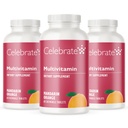 Celebrate Vitamine Bariatric Multivitamin Chewable, Iron Free - Post Magen Bypass &amp; Sleeve Gastrectomy Supplement für Männer & Frauen - Essential Minerals & Vitamin A, B, D & E - Orange (180 Tabletten)