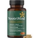 Gehirn-Ergänzungen für Gedächtnis und Fokus – Nootropic mit Bacopa Monnieri, Phosphatidylserine, Omega-3 DHA & More | Unterstützt psychische Klarheit und kognitive Funktion | Vitamin B6 & B12-60 Kapseln