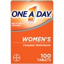 Ein Tag Frauen Multivitamin, Nahrungsergänzung mit Vitamin A, Vitamin C, Vitamin D, Vitamin E und Zink für Immun-Gesundheitsunterstützung, B12, Biotin, Calcium & Mehr, Tablet, 100