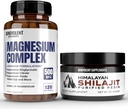 Magnesium Complex mit 5 besten Formen & Himalayan Shilajit Resin - 4 Monate Versorgung von 500mg Magnesium Glycinat, Oxid, Taurate, Chelate, Magnesium Citrat - 85+ Trace Minerals for Energy