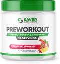 Pre Workout Powder mit Beta Alanine, Kreatin Monohydrate, BCAA, L Citrulline, L Arginin und Koffein - Erdbeeren-Lemonade Flavor - 25 Servietten