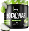 REDCON1 Total War Pre Workout, Green Apple - Fast Acting Caffeinated Preworkout für Männer + Frauen mit Beta Alanine - Enthält Citrulline Malate für erhöhte Pumpe, Blutfluss (30 Portionen)