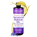Lifeline Wild Anchovy + Borage Öl für Hunde | Omega-6 GLA Supplement für Hautgesundheit, Allergien & Coat | Reduziert Shedding, Juckreiz & Entzündungen – 26 oz