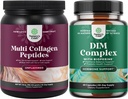 Natures Craft Bundle of Multi Collagen Protein Pulver für Frauen und Männer - Haar Haut und Nägel Vitamine und DIM Complex Männer und Frauen Hormon Balance Supplement