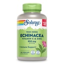 SOLARAY Echinacea Vitamin C & Zink 850mg Plus Bioflavonoide, Echinacea Kapseln für gesunde Immununterstützung, Vegan, Lab Verified, 60-Day Geld-Back-Garantie, 90 Servietten, 180 VegCaps