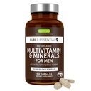 Igennus Methyliertes Men's Multivitamin mit 22 Aktiven, All-Day Nährstoff Lieferung, Rein & Sauber, Methylfolat & Methylcobalamin, High Strength MTHFR Supplement, Non-GMO & Halal, 60 Tabletten