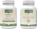 Lignans for Life Care Set Bundle - Natürliche Multivitamin HMR Lignans für Hunde 20mg, 90 Kapseln und Melatonin für mittlere Zuchthunde 6mg, 120 Kapseln, Vitamine für Gesamtgesundheit
