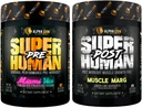 ALPHA LION Superhuman Pre Workout Powder & Post Workout Recovery Bundle, Sustained Energy & Focus + Lean Muskelwachstum, Stärke & Volumen (Miami Vice & Muskel Marg)