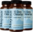 15 Tage Saubere Colon Detox (3 Pack), Nahrungsergänzung, 30 Kapseln Jeder (90 Gesamt), natürliches Laxativ für Konsum und Verdauungshilfe