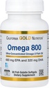 California Gold Nutrition Omega 800 Ultra-Concentrated Omega-3 Fish Oil, kd-pur® Triglycerid Form, 30 Fish Gelatin Softgels (1.000 mg pro Softgel)