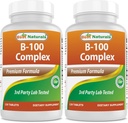 Best Naturals B 100 Complex 120 Tabletten (B Complex Vitamins) (120 Count (Pack von 2))
