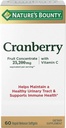 Nature's Bounty Cranberry Nahrungsergänzung, unterstützt Urinary Tract und Immune Health, Softgels, 25,200 Mg, 60 Ct