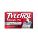 Tylenol Extra Strength Acetaminophen Rapid Release Gels, Pain Reliever & Fever Reducer, Gelcaps mit lasergebohrten Löchern für schnelle Freisetzung, Sanft auf Stomach, 500 mg Per Gelcap, 100 Count OTC Medizin