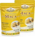 Inca's Gold Organic Yellow Maca Gelatinized Root Powder for Family - Adaptogen unterstützt Körper insgesamt Vitallität, Immunsystem, Gedächtnis und Lernen- 100% reine Maca von Junin Peru- 454g (Pack von 2)