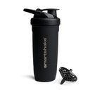Smartshake Reforce Edelstahl Protein Shaker Bottle - Non Insulated Unisex Gym Bottle | Metal Shaker Bottles - 900 ml | 30 oz - Leakproof Screw-On Lid - DEHP & BPA Free (Schwarz)