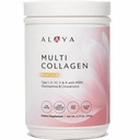 Alaya Multi Collagen Powder - Typ I, II, III, V, X Hydrolysierte Collagen Peptides Protein Powder Supplement mit MSM + GC (Vanilla)