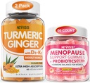 2 Pack Turmeric Ginger Gummis + 1Pack Menopause Supplement Gefüllte Gummis