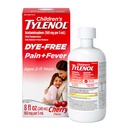 Kinder Tylenol Liquid Pain Relief & Fever Medicine, Oral Suspension, Dye-Free, Acetaminophen, No Aspirin, No Ibuprofen, No High Fructose Corn Syrup; Cherry Flavor, 8 fl. oz.; Packung von 1