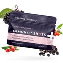 SGC Immunity Shots - Elderberry und Goji Berry 500mg Multivitamin Gummis (12-Packs, 4 pro Pack) Immunsystem Support Supplement, Vegan, Glutenfrei, Pflanzenbasiert, Made in USA