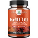 Antarktis Krillöl 2000mg Softgel pro Servierung - Omega 3 Krill Ölergänzung mit EPA DHA & Astaxanthin (60 Count (Pack 1)