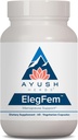 Ayush Kräuter ElegFem - Menopause Ergänzungen für Frauen, Hormon Balance für Frauen, Perimenopause natürliche Hormon Unterstützung, Hot Flash-Unterstützung mit Cohosh - 60 vegetarische Kapseln (1 Zähler)