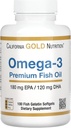 California Gold Nutrition Omega-3 Premium Fish Oil, Konzentrierte Formel mit EPA & DHA, Unterstützung für optimales Lipid Profil & Immunsystem, Glutenfrei, Non-GMO, 100 Fish Gelatin Softgels