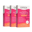 Omax3 Womens Probiotic + Prebiotic, Cranberry & Chicory Root, 20 Billion CFU, 6 Klinisch bewährte Strains, Vaginal pH, UTI, Bloating, (Verpackung Mai Vary) | 90 Vege Capsule (3 Boxen)