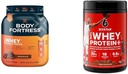 Body Fortress 100% Whey Protein Pulver Schokolade 1.78lbs & Six Star Whey Protein Plus Schokolade Whey Isolate Protein Pulver 1,8 lbs