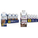 Glucerna Protein Smart Nutritional Shake & Ensure Max Protein Nutrition Shake mit 30g Protein, 1g Zucker, High Protein Shake, Milchschokolade, 11 Fl Oz (Pack mit 12), Flüssigkeit, Halal