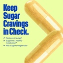 Sugarless Stop Zucker Cravings Supplement, Natürliche Curb Appetit und Zucker Suppressant Formel Support w/Chromium Picolinate + Berberine Supplement, Non-GMO Hunger Suppressant für Frauen und Männer (60 ct)