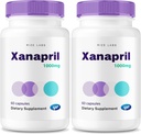 (2 Pack) Xanapril Kapseln, Xanapril für bessere Schlaf- und Gehirnpflege, Xanapril Advanced Maximum Formula, Xanapril Herbal Supplement, Xanapril Pastillas Review (120 Kapseln)