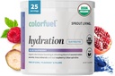 Sprout Living, Colorfuel Hydration Powder Drink Mix, Bio-Superfoods + Adaptogene | Hydration & Recovery, Elektrolyte, Himalaya Pink Salz, Blau Spirulina, Blau Himbeer Geschmack (25 Servierungen)