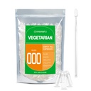 WANANFU Größe 000 Leere Kapseln Vegetarisch (500 Zähler) Bundle mit Micro Lab Spoon, Clear Fillable Veggie Pill Kapseln 000 für die Herstellung Ihrer eigenen Ergänzungen