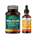 SANDHUHERBALS Sandhu Herbals Sea Moss 60 Capsules & Liquid Zinc Ionic Drops Supplement 4 fl oz | Supplement for Men & Women| Made in USA