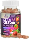 Multivitamin-Gummi für Erwachsene, Tägliche Gummy Vitamine & Minerals mit Vitaminen A, C, D, B12 für Frauen & Männer, Immununterstützung Gummy Multivitamins Supplement, Adult Multi VIT Vitamin - 90 Gummis