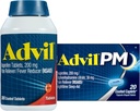Advil Pain Reliever und Fever Reducer, Ibuprofen 200mg für Schmerzlinderung - 300 Count, Advil PM Schmerzlinderung und Nacht Schlafhilfe, Ibuprofen für Schmerzlinderung und Diphenhydramin Citrate - 20 Count