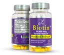 JE natürliche Biotin Haar Haut und Nägel Vitamine, Vitamin C, Biotin und Collagen Ergänzungen, die Haar wachsen schneller und länger, für alle Altersgruppen, 60 Kapseln von Biotin 20000mcg maximale Stärke.