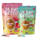 SkinnyBoost 28 Day Detox Tea Kit-1 Daytime Hibiscus (28 Taschen) 1 Abend Apple Cinnamon(14 Taschen) Non GMO, Vegan, Alle natürlichen, grünen Tee und Kräutertees für natürliche Detox und Sauberkeit, reduzieren Bloating