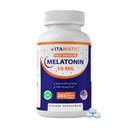 Vitamatic Melatonin 10 mg Fast Dissolve Tablets – Schnellauflösende Schlafunterstützung für Erwachsene – Vegetarisch, Non-GMO & Glutenfrei – Natürliche Berry Flavor – 365 Tablets