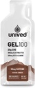Unived Gel 100 - Vegan Energy Gel für Ausdauersportler Läufer & Radfahrer - 100kcal - Cocoa Choco - 50mg Koffein - Paket von 6